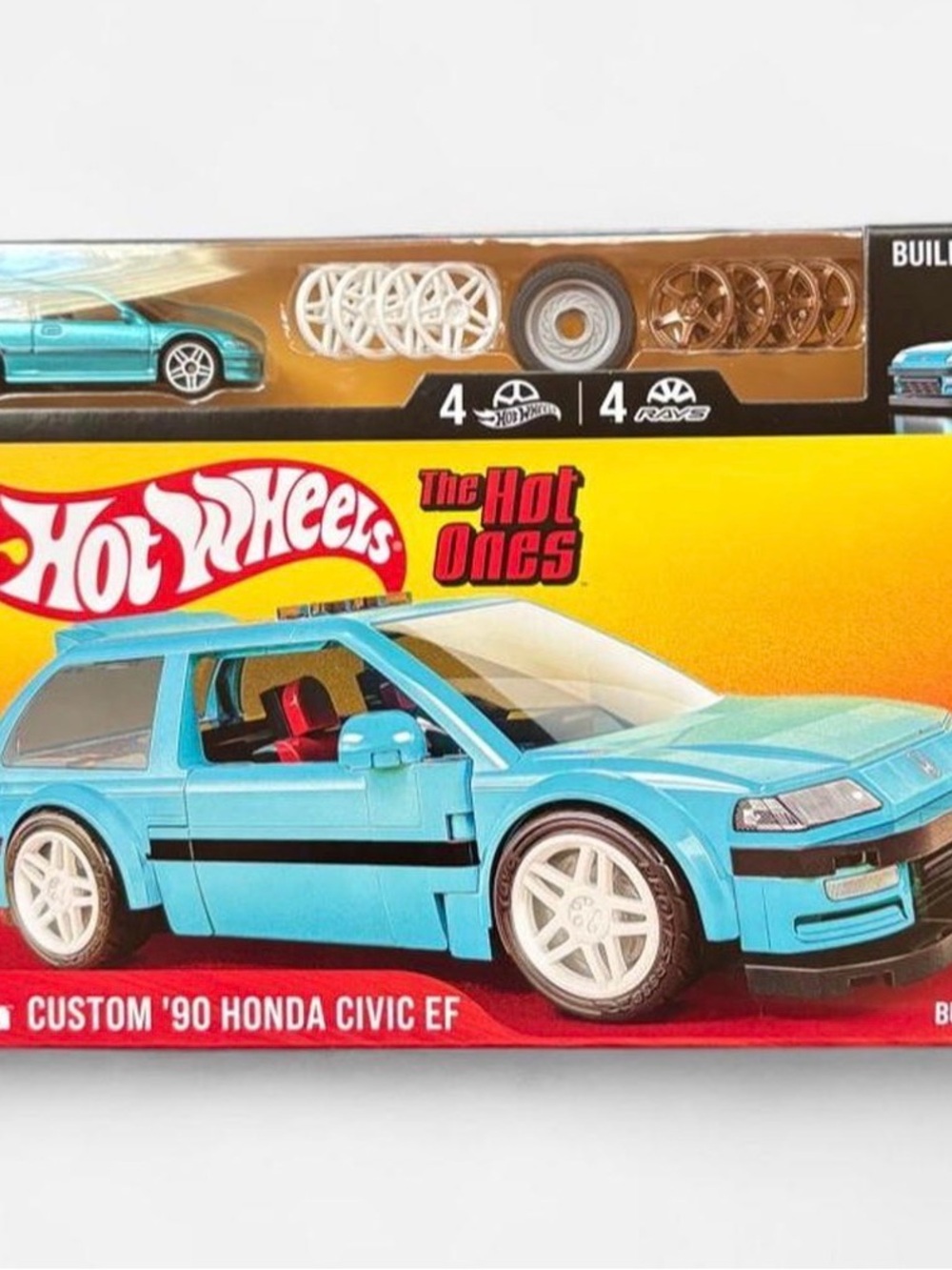 The Hot Ones Custom '90 Honda Civic EF Toy Car - Blue